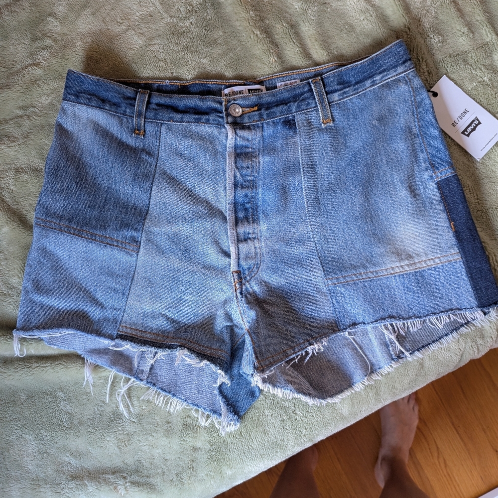 Re/Done Blue Jean Shorts